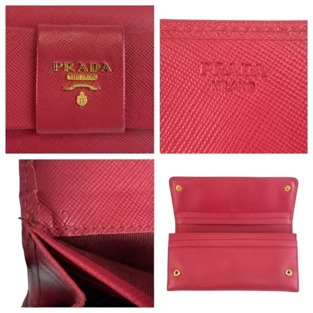 Prada Saffiano Ribbon Long Wallet